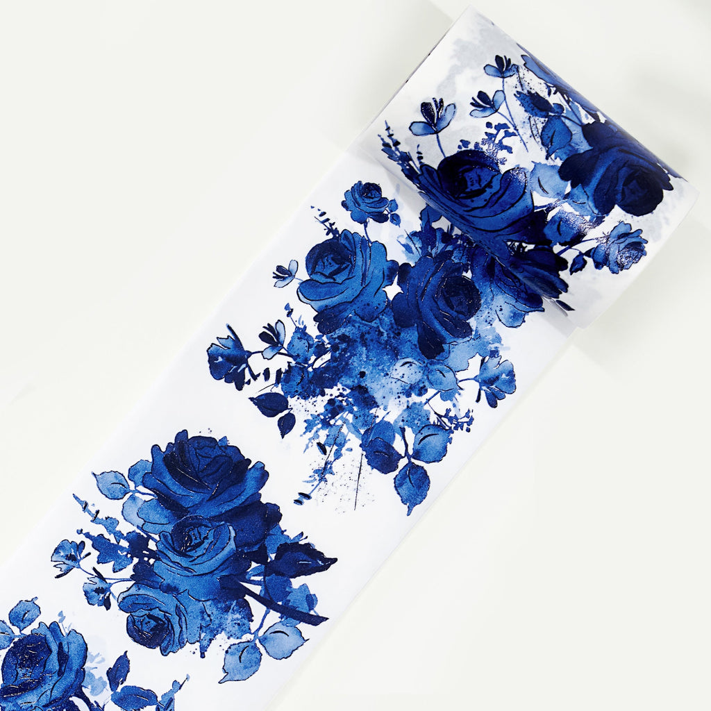 Cobalt Blue Wide Washi/PET Tape
