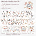 Pre-cut Rosé Scripts Wide Washi/PET Tape