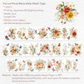 Pre-cut Floral Wave Wide Washi/PET Tape