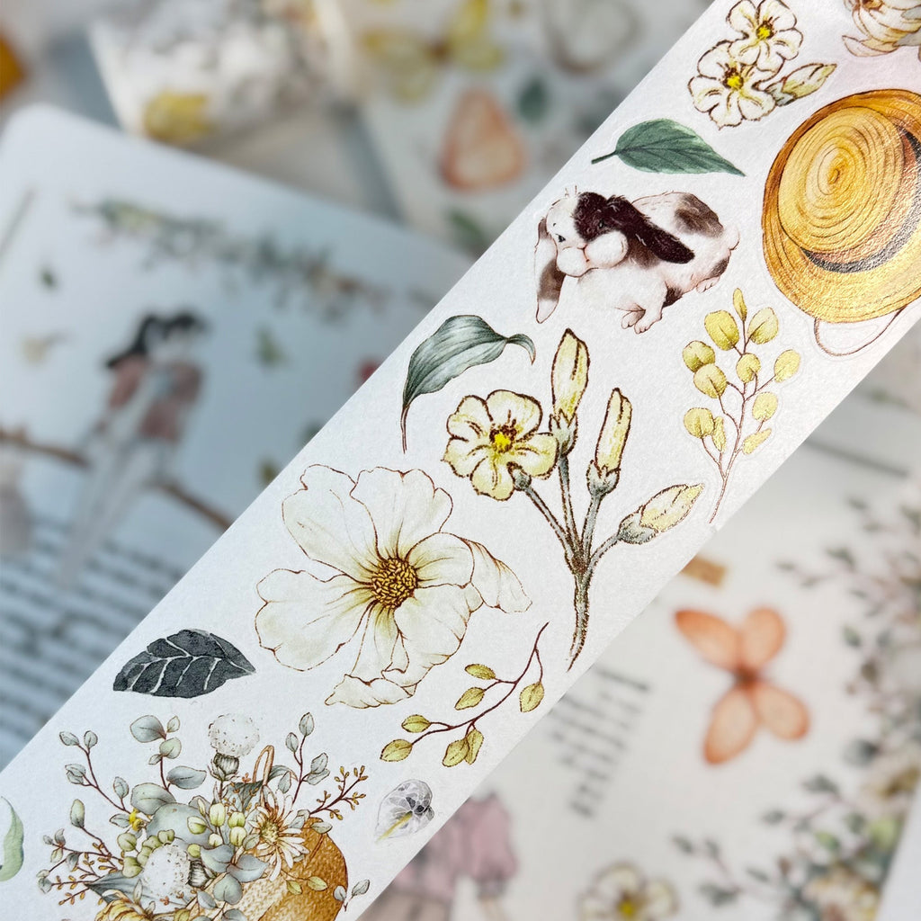 Pre-cut Clover Haze Wide Washi/PET Tape