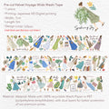 Pre-cut Velvet Voyage Wide Washi/PET Tape