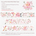 Pre-cut Pink Velvet Wide Washi/PET Tape