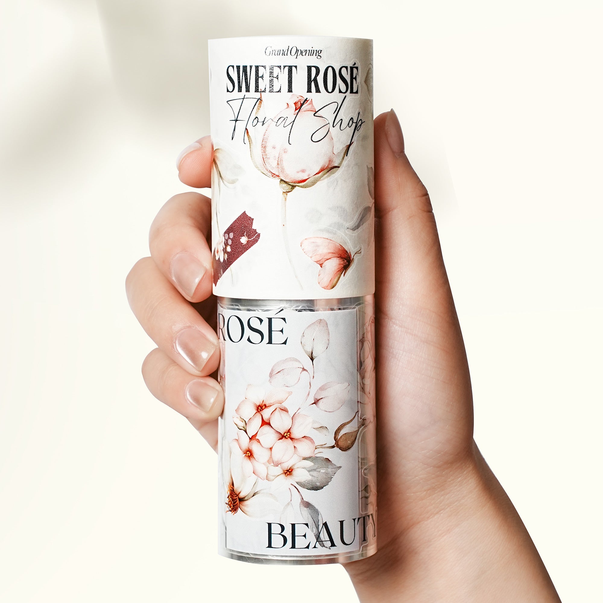 Pre-cut Sweet Rosé Wide Washi/PET Tape