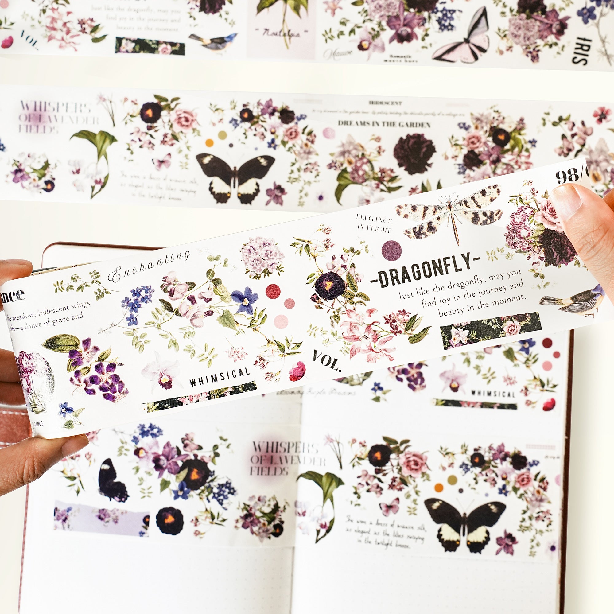 Pre-cut Violet Veil Wide Washi/PET Tape