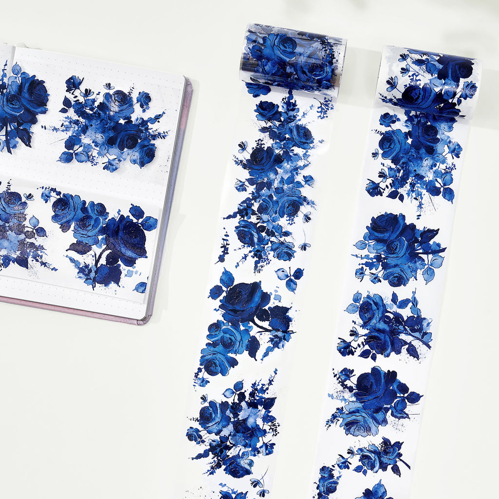 Cobalt Blue Wide Washi/PET Tape