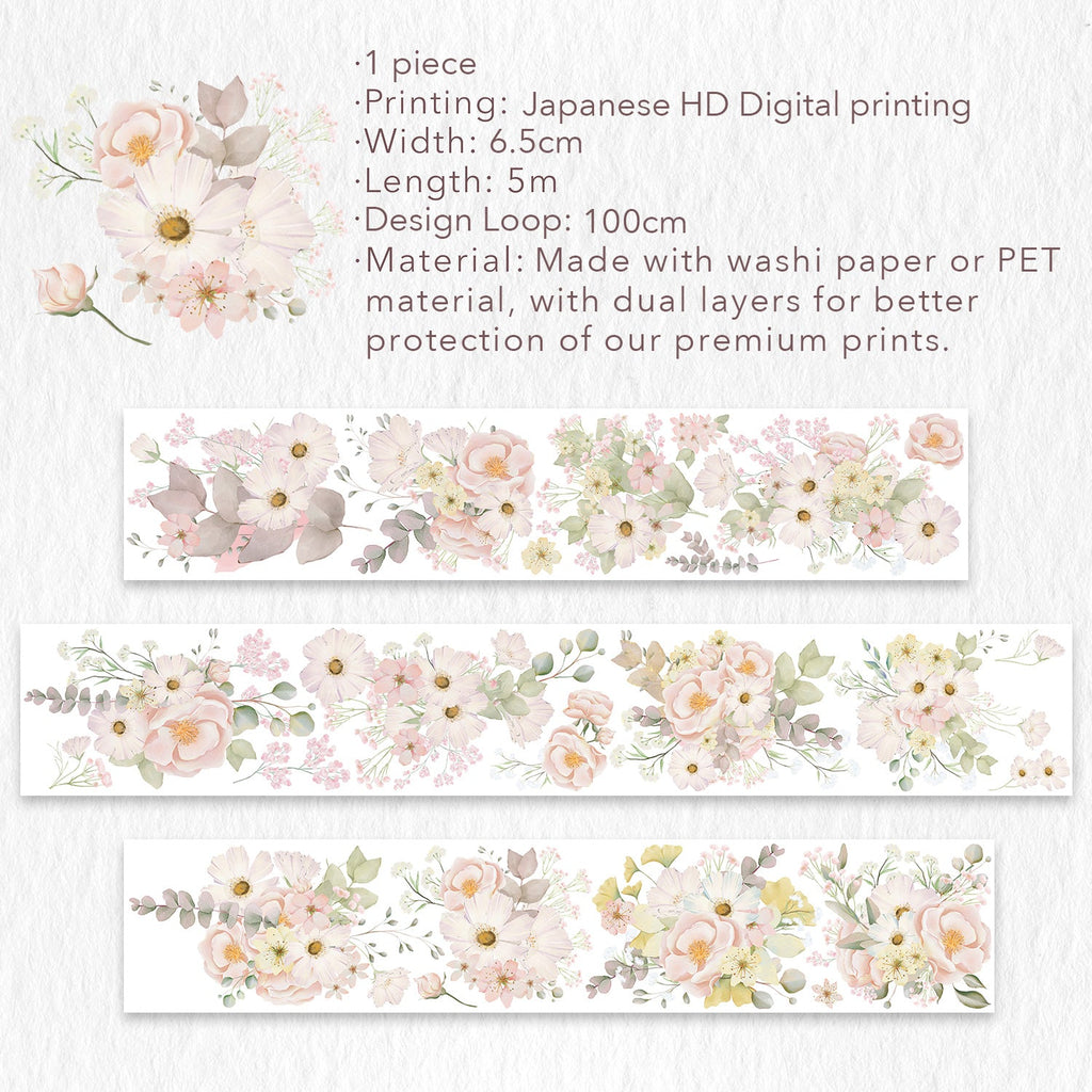Blush Wide Washi/PET Tape
