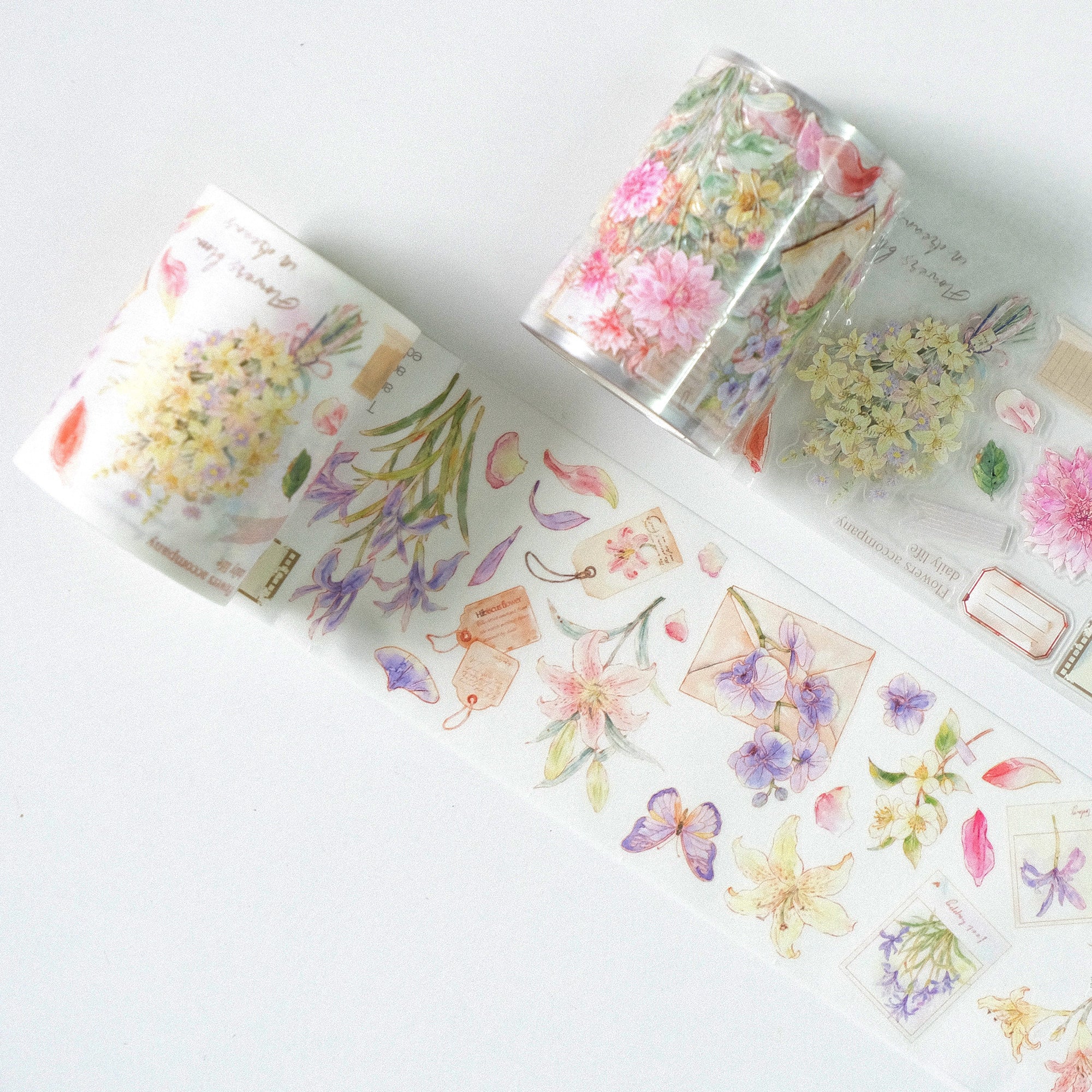 Pre-cut Petal Post Wide Washi/PET Tape