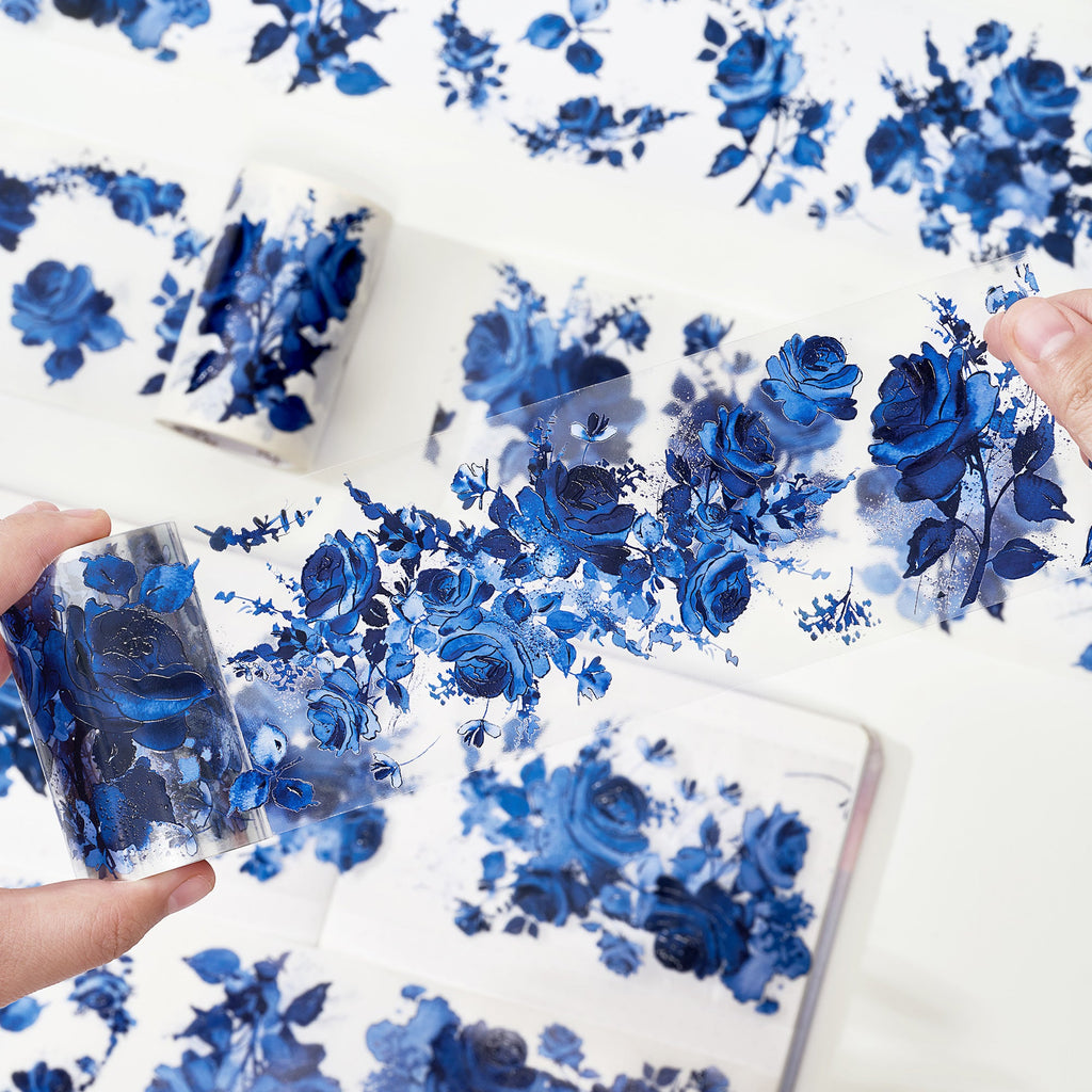 Cobalt Blue Wide Washi/PET Tape