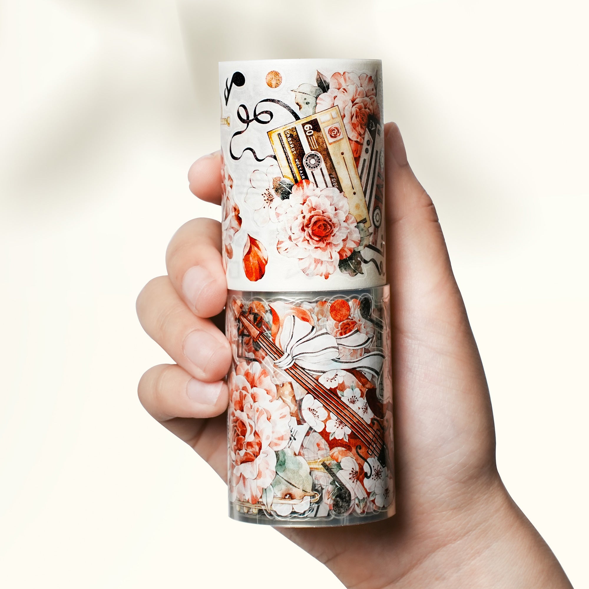 Pre-cut Rose Sonata Wide Washi/PET Tape