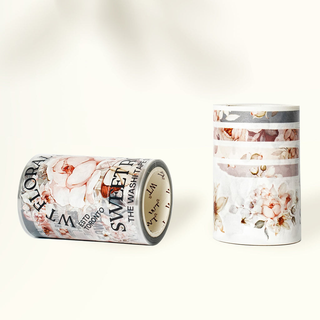 Pre-cut Sweet Rosé Wide Washi/PET Tape
