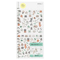 MIDORI peel-off planner sticker sheet filled with small cat illustrations in different poses