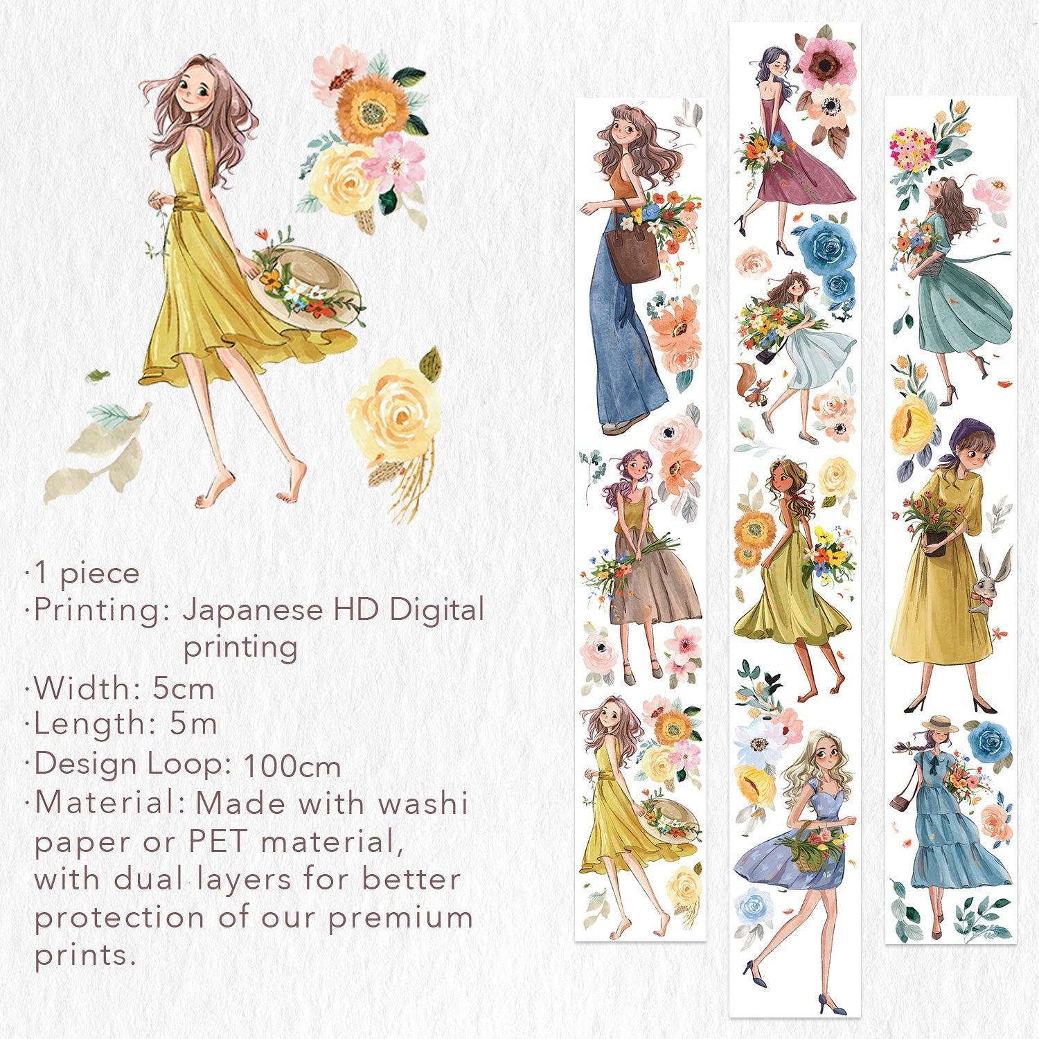 Carefree Wide Washi/PET Tape