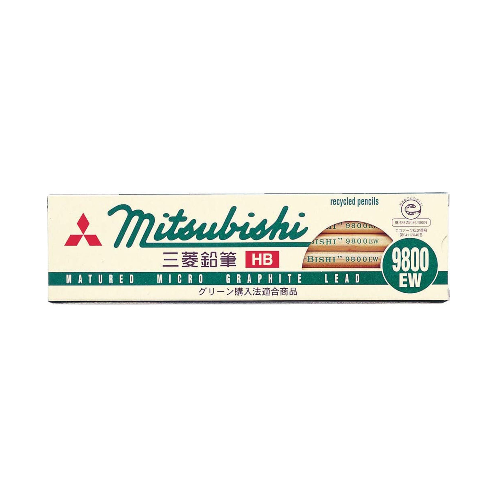 9800 EW Wooden Pencils 1 Dozen Pack / uni Mitsubishi Pencil
