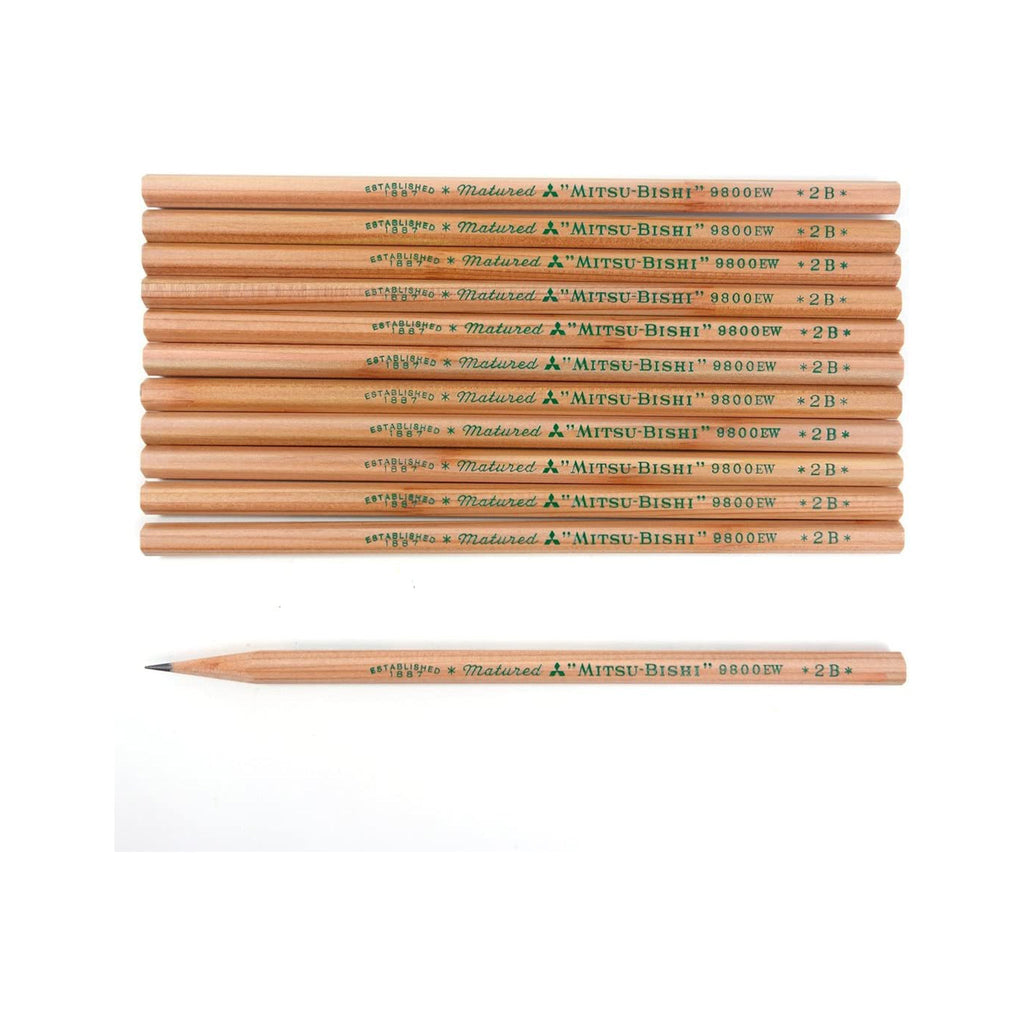 9800 EW Wooden Pencils 1 Dozen Pack / uni Mitsubishi Pencil