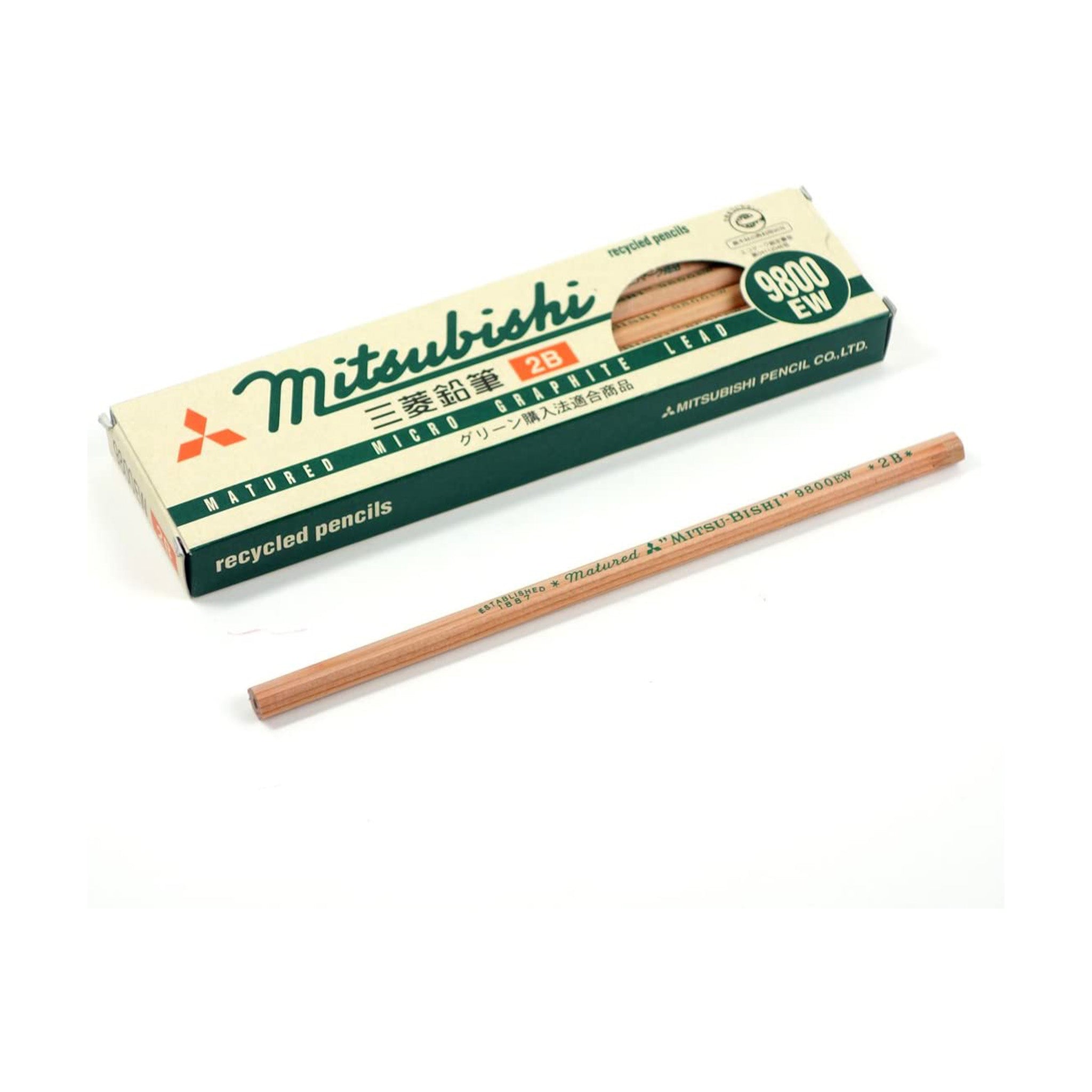 9800 EW Wooden Pencils 1 Dozen Pack / uni Mitsubishi Pencil