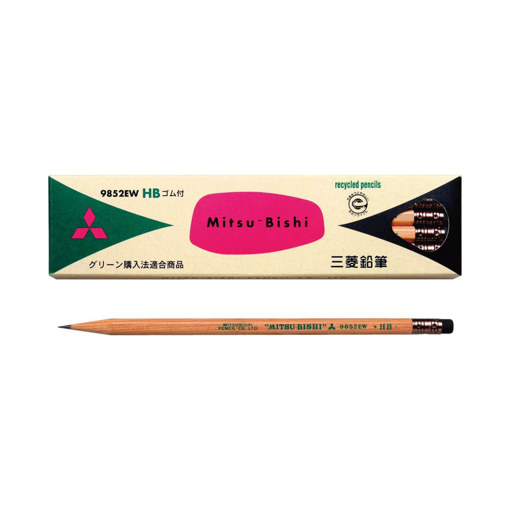 9852 EW Wooden Pencils 1 Dozen Pack HB / uni Mitsubishi Pencil