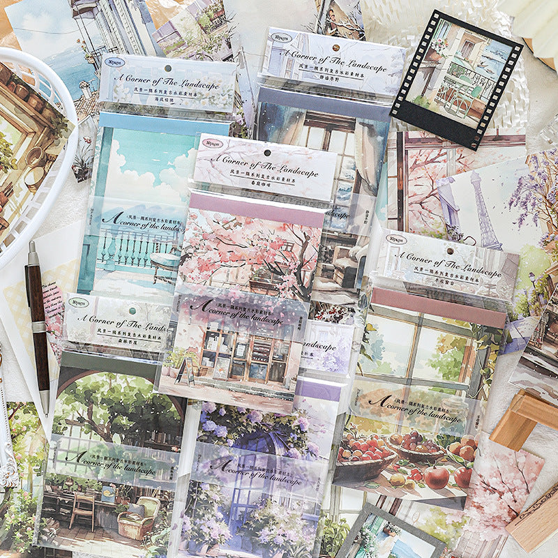 A Corner of the Landscape: Artistic Decorative Paper Set