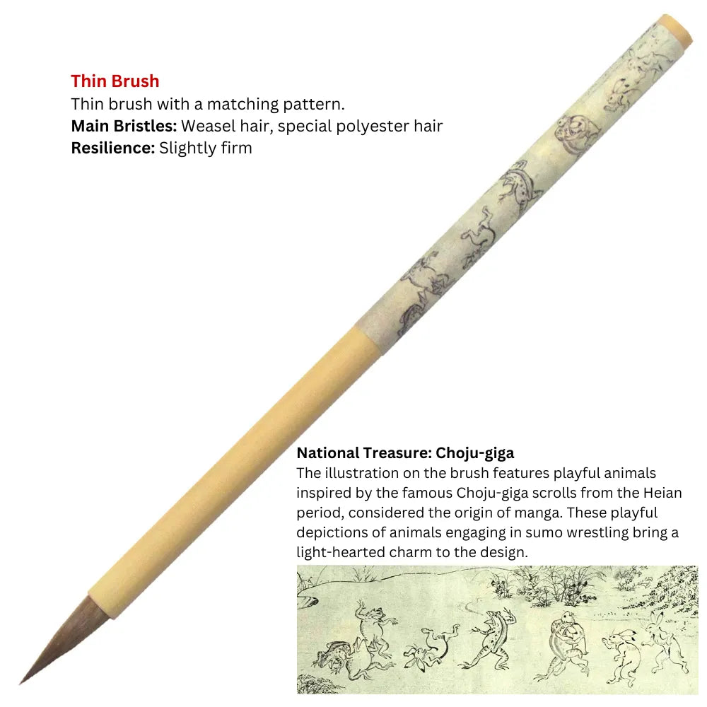 Echizen-Nuri Calligraphy Set - Animals Caricatures