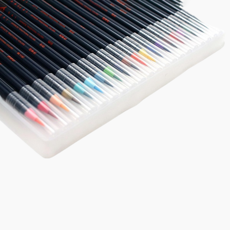 Akashiya Sai Watercolor Brush Pen - 20 Color Set
