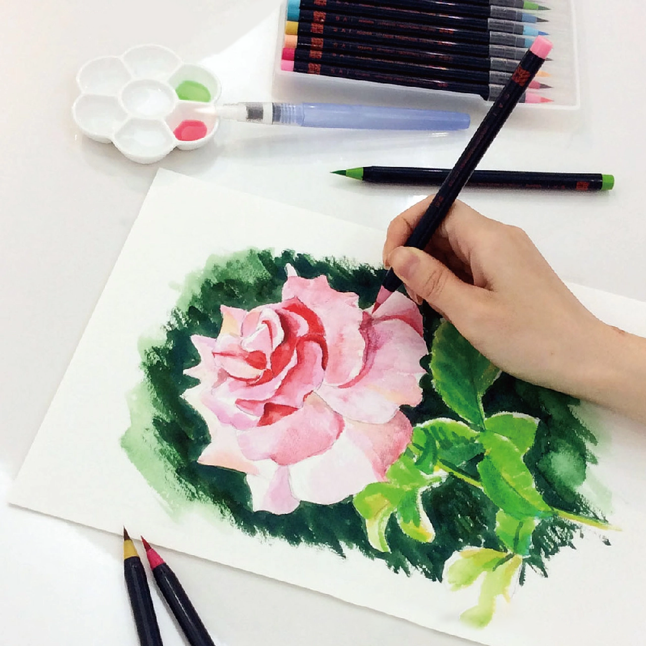 Akashiya Sai Watercolor Mini Palette for Waterbrush Pen