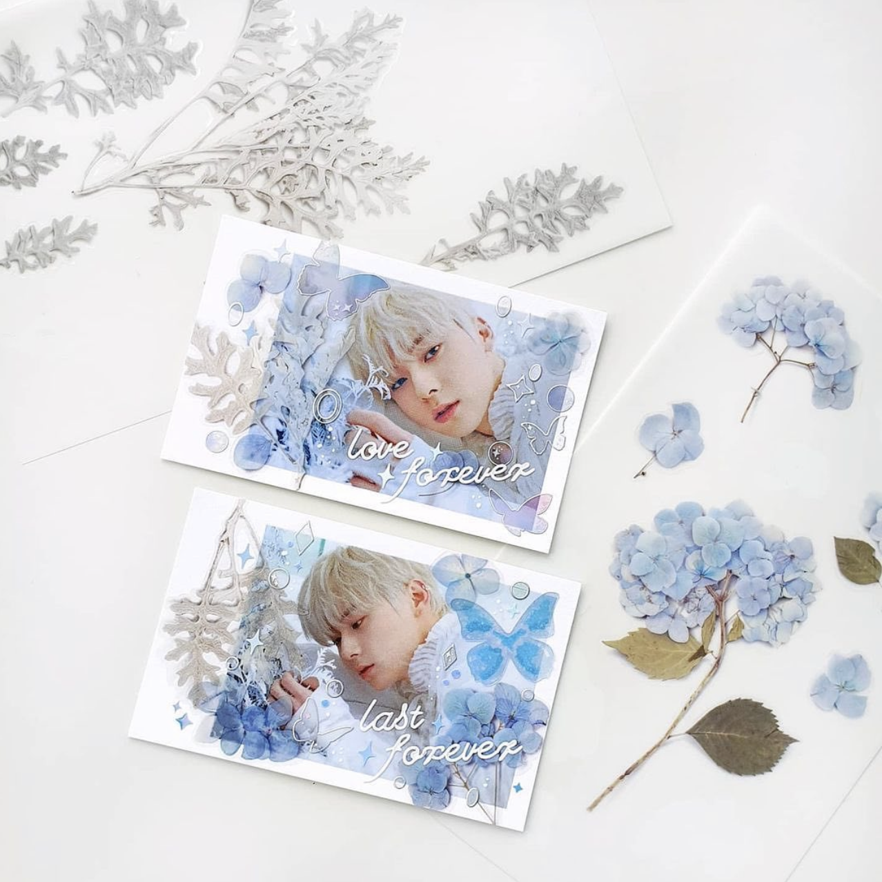 Appree Pressed Flower Stickers - Bigleaf Hydrangea