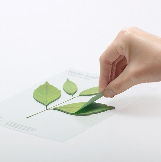 Appree Leaf Sticky Memo Notes - Brown Birch