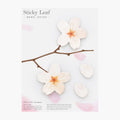 Appree Leaf Sticky Memo Notes - White Cherry Blossom