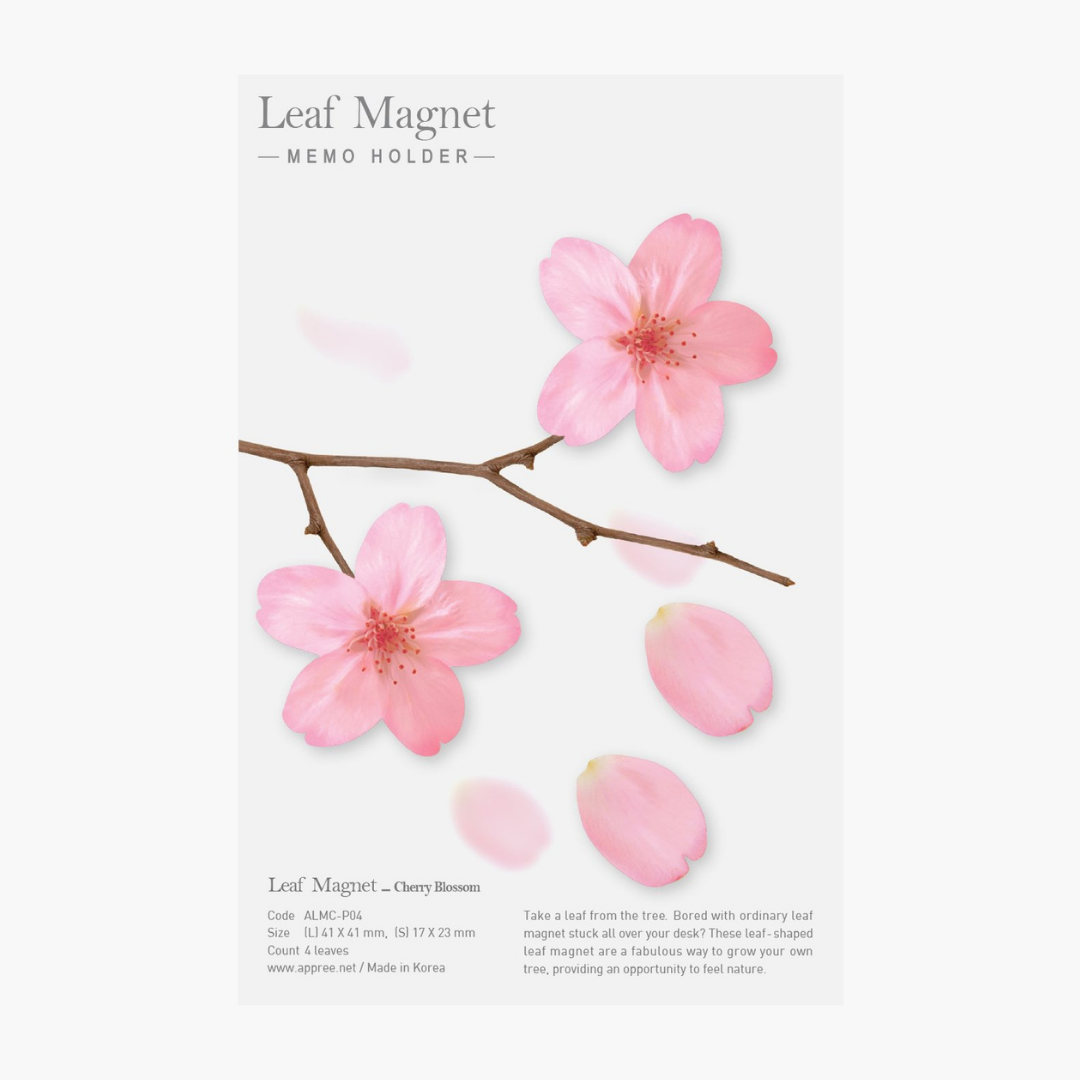 Appree Leaf Magnet Set - Cherry Blossom
