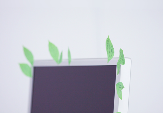 Appree Leaf Sticky Memo Notes - Green Birch