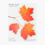 Appree Leaf Sticky Memo Notes - Red Maple