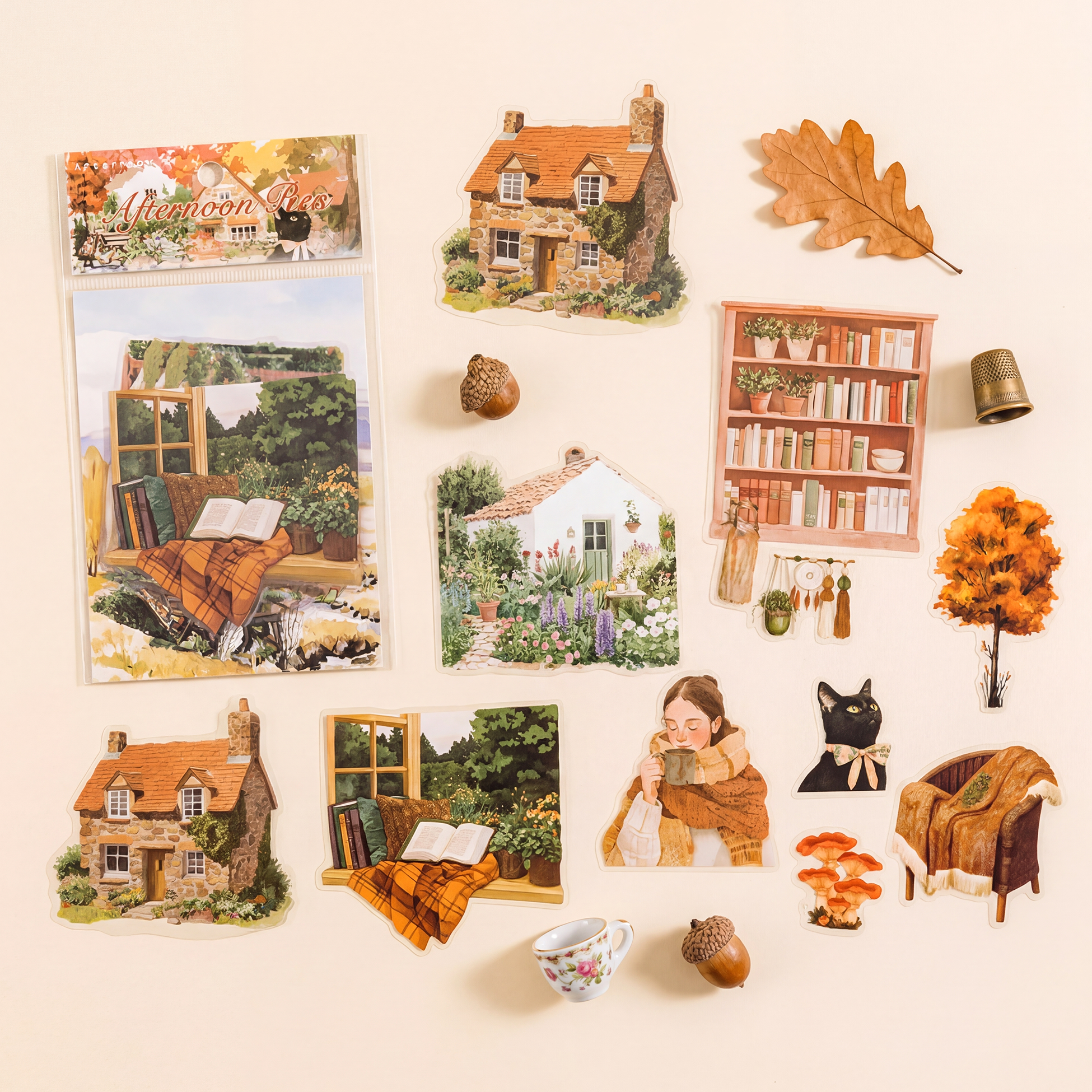 Autumn at the Cottage - Cozy Sticker Set