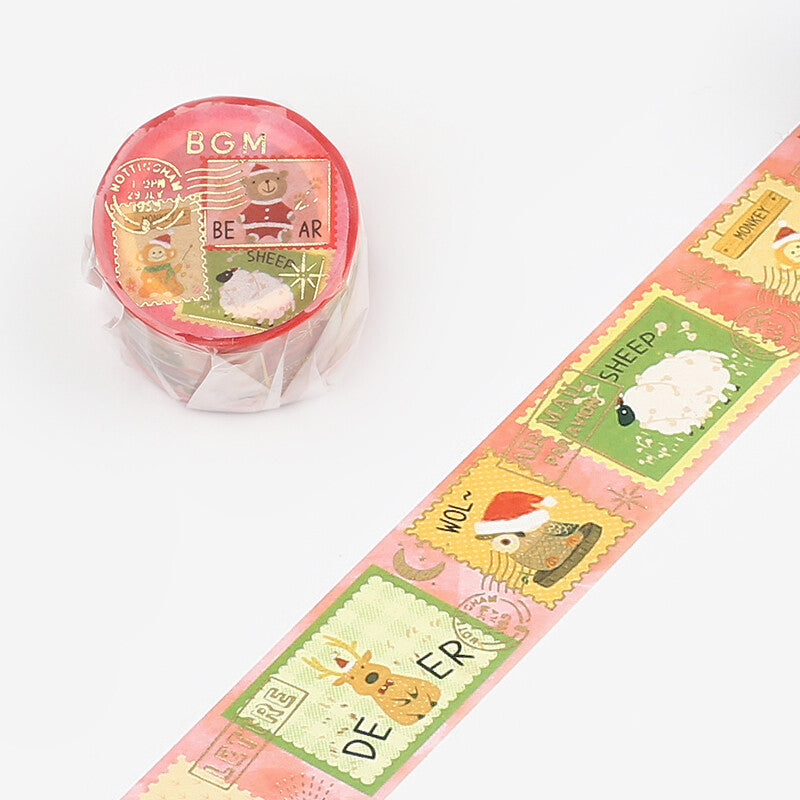 BGM Christmas Masking Tape - Limited Edition - Festive Animals