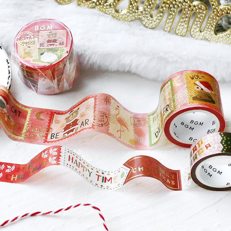 BGM Christmas Masking Tape - Limited Edition - Festive Animals