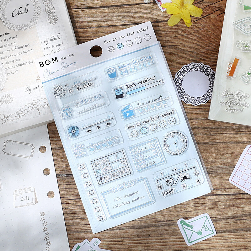 BGM Clear Stamp - Daily Life Tracker