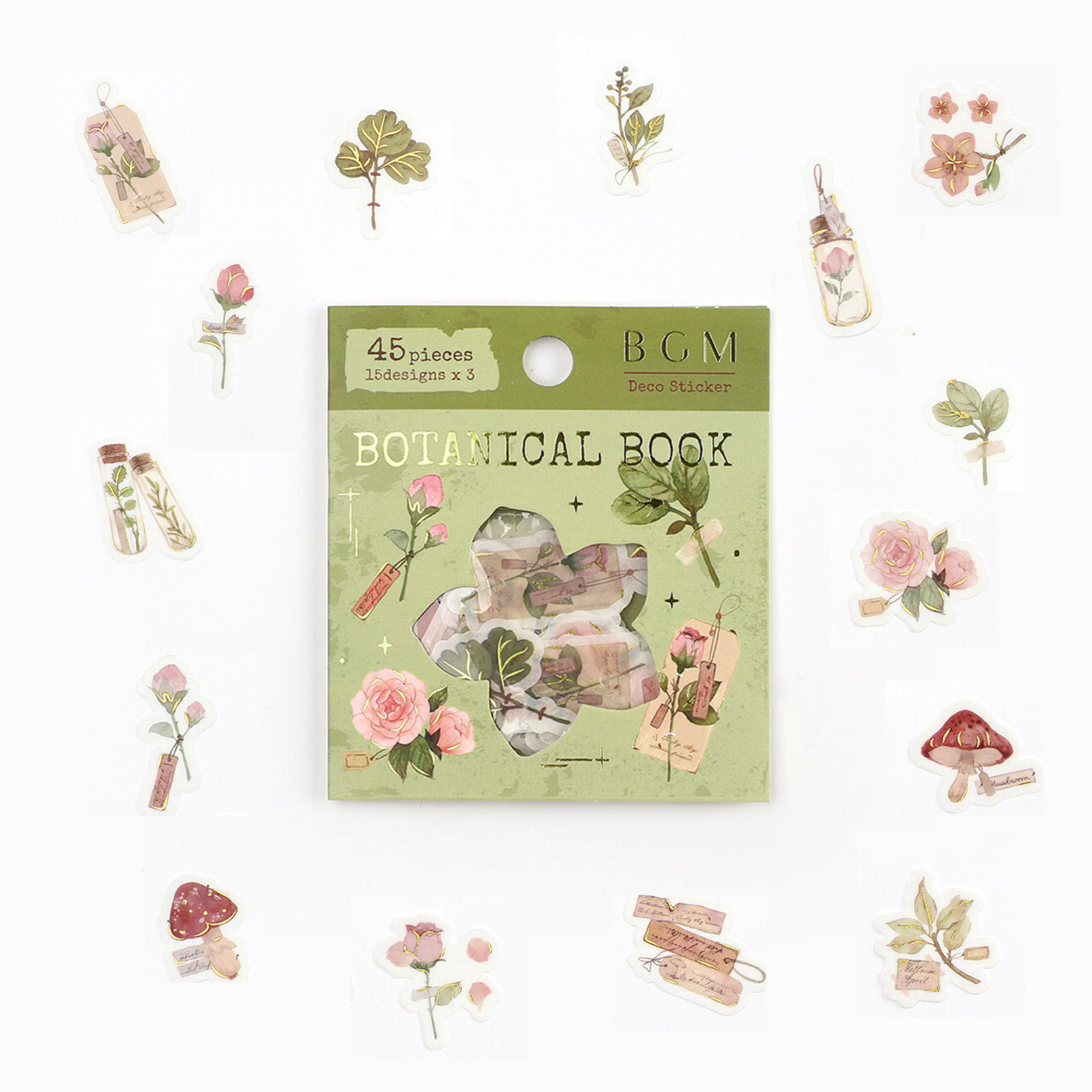 BGM Deco Stickers - Botanical Book