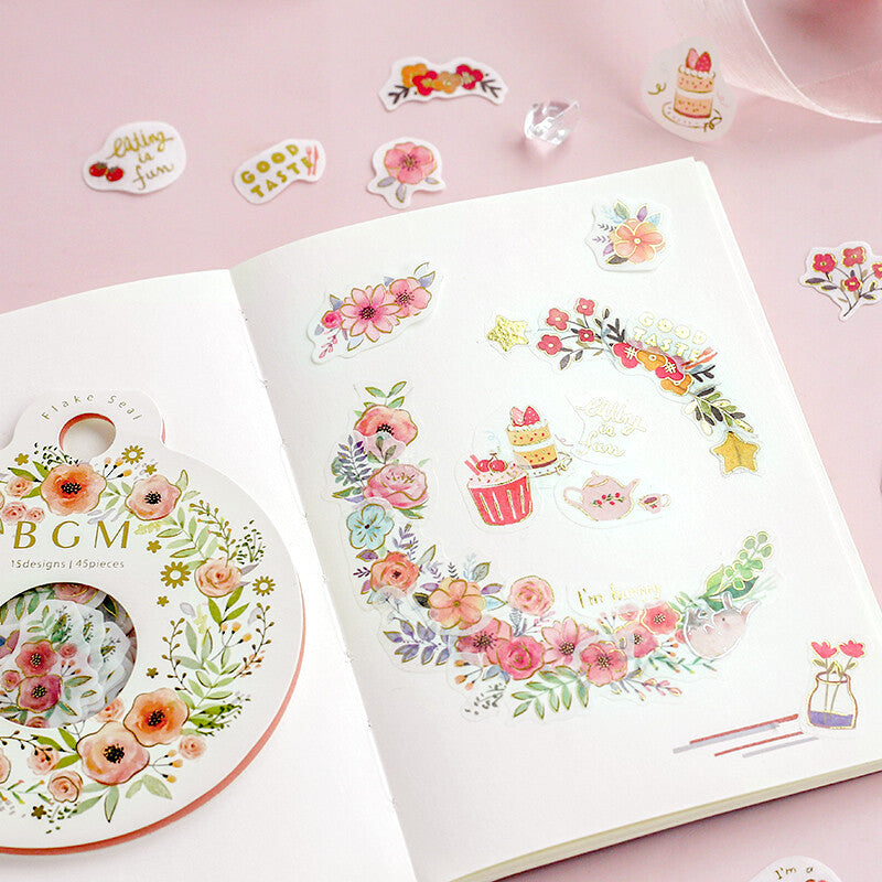 BGM Decorative Paper Stickers - Flowers