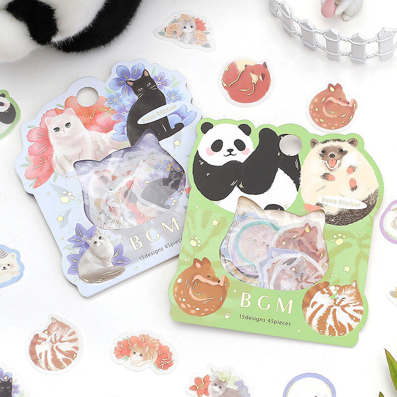 BGM Flake Stickers - Cats & Flowers