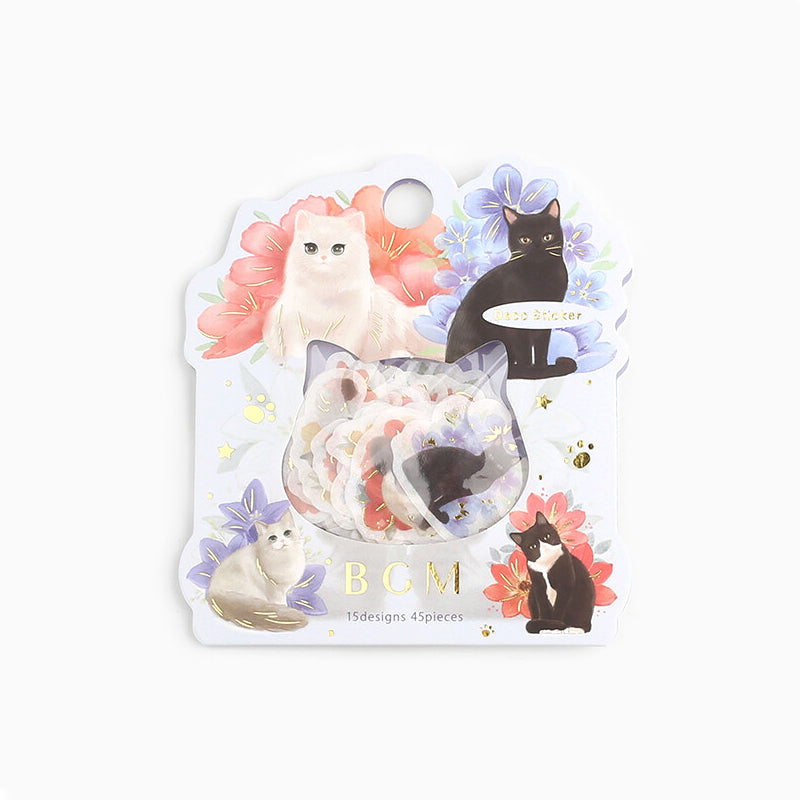 BGM Flake Stickers - Cats & Flowers