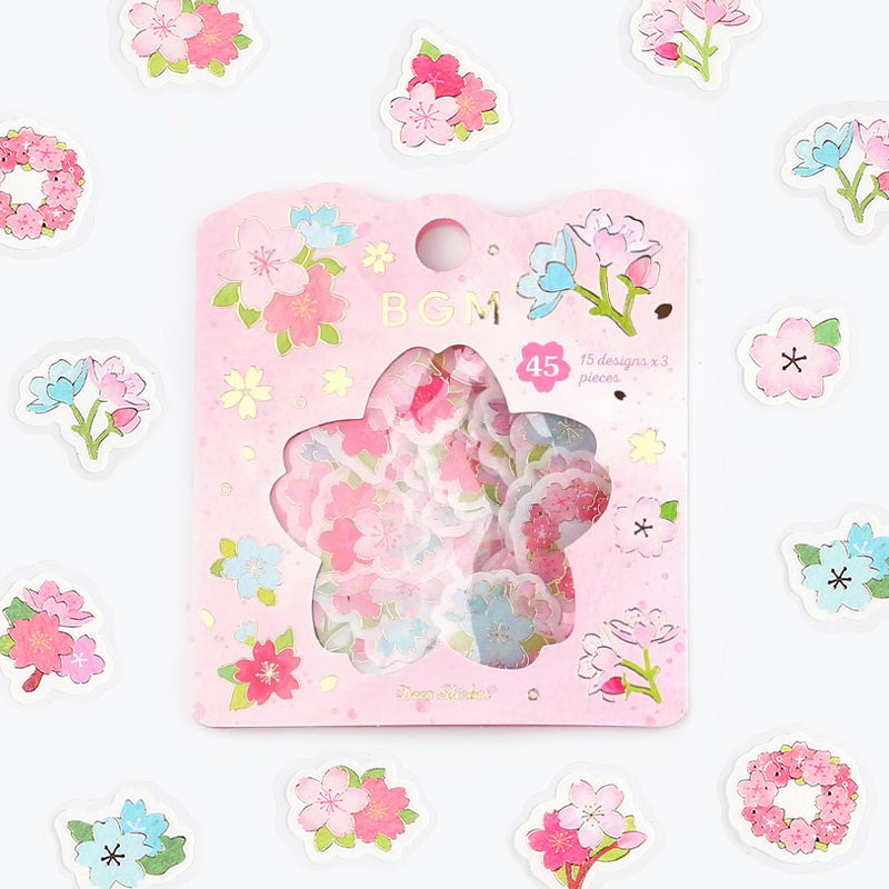 BGM Flake Stickers - Cherry Blossom - Limited Spring Edition