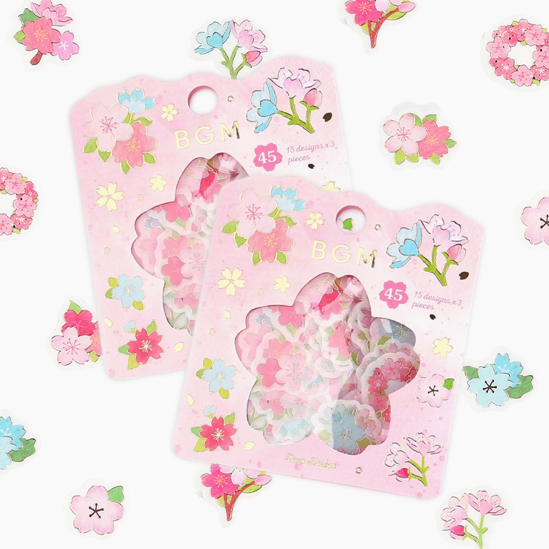 BGM Flake Stickers - Cherry Blossom - Limited Spring Edition