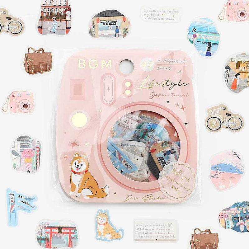 BGM Flake Stickers - Japan Travel - Limited Summer Edition