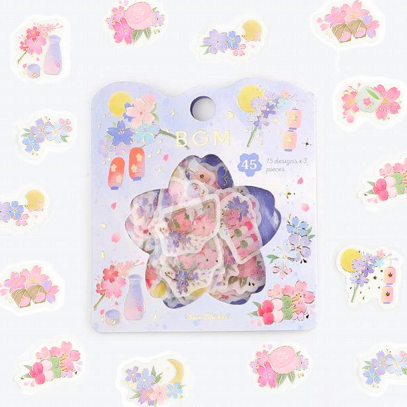 BGM Flake Stickers - Moonlit Night - Limited Spring Edition