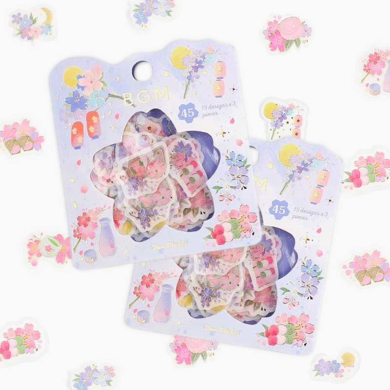 BGM Flake Stickers - Moonlit Night - Limited Spring Edition