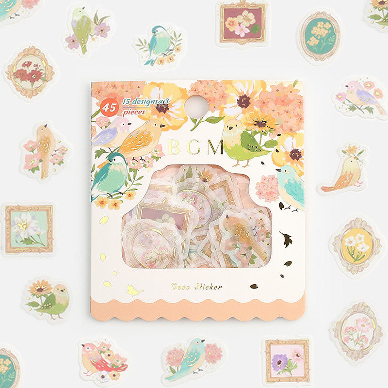 BGM Flake Stickers - Vintage Summer Garden