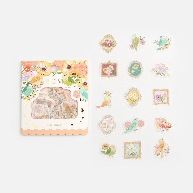 BGM Flake Stickers - Vintage Summer Garden