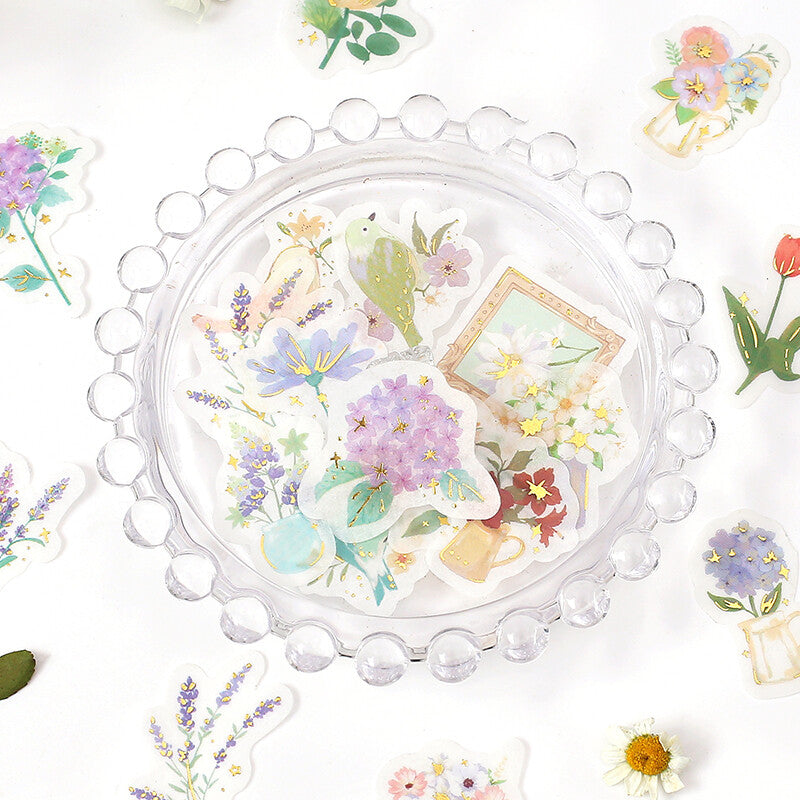 BGM Flake Stickers - Vintage Summer Garden