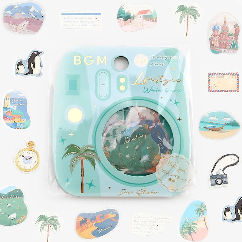 BGM Flake Stickers - World Travel - Limited Summer Edition