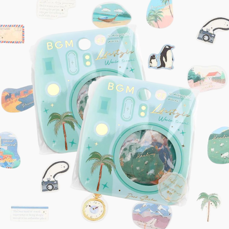 BGM Flake Stickers - World Travel - Limited Summer Edition