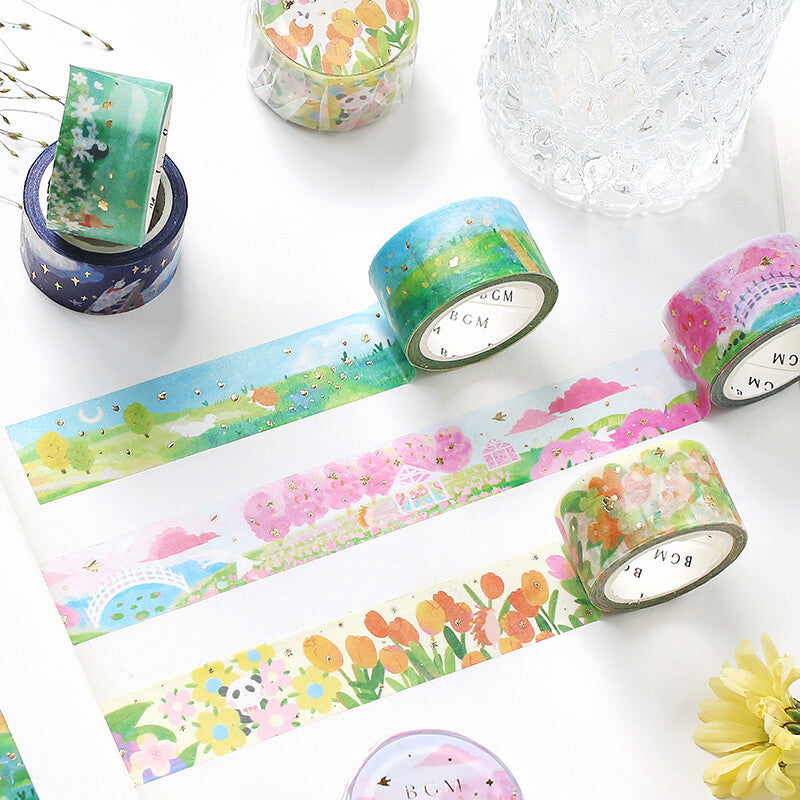 BGM Little World Masking Tape - Blooming Garden