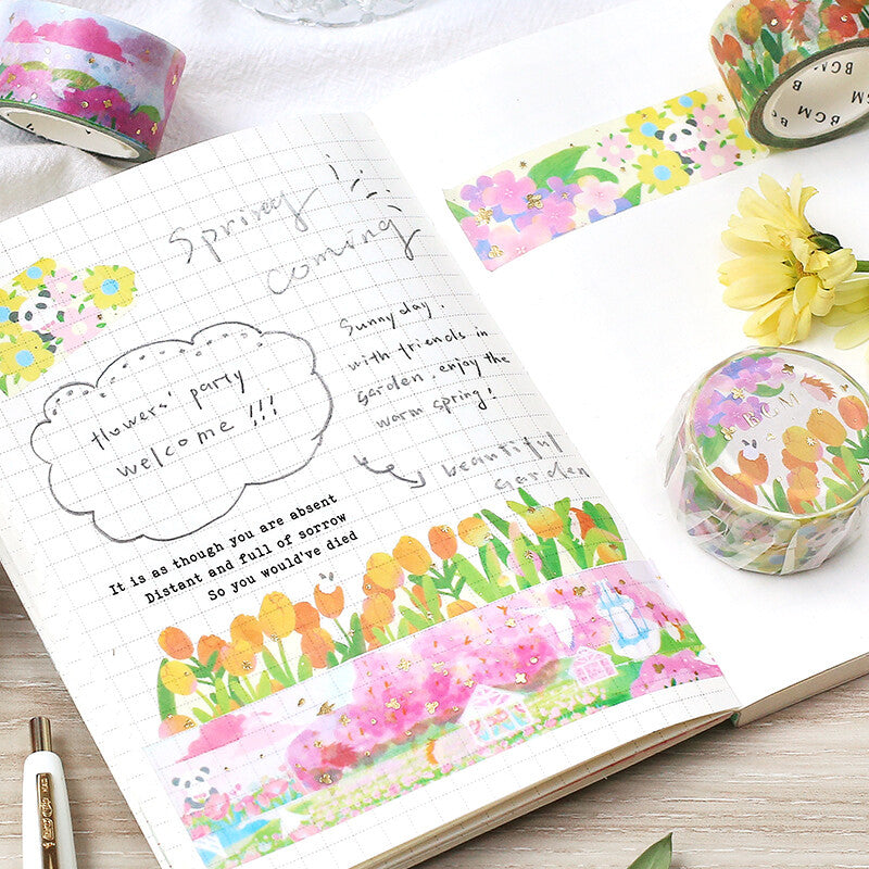 BGM Little World Masking Tape - Blooming Garden